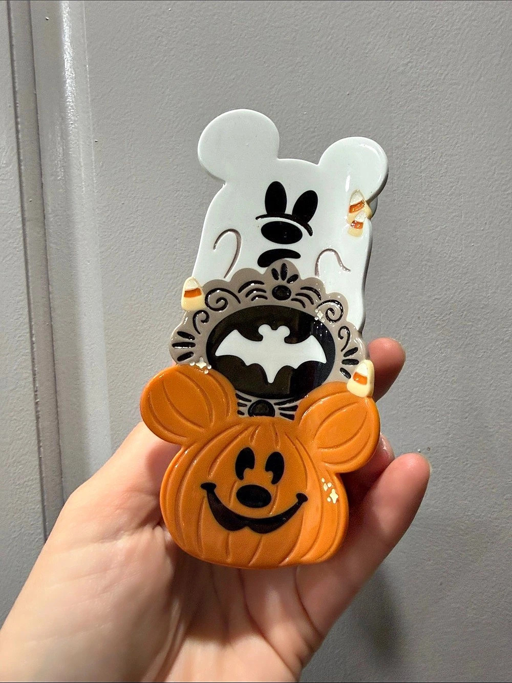 Magically scrunched Halloween Mickey Pumpkin Hair Clip